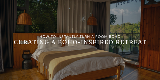 Create a calm boho bedroom with natural materials