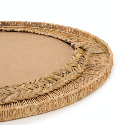 Boho Round Woven Jute Mirror