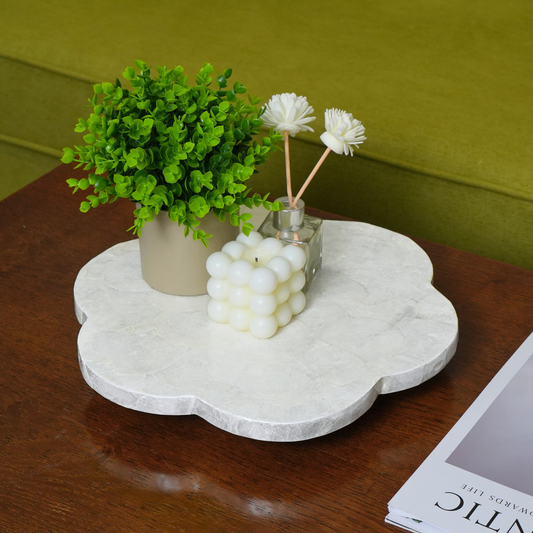 Scalloped Capiz Shells Lazy Susan