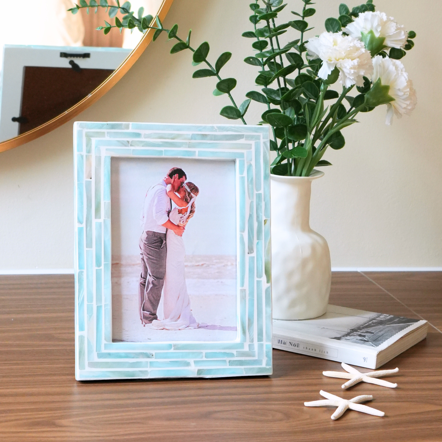 Mother of Pearl Inlay Picture Frame - Chevron