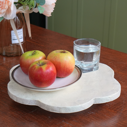 Scalloped Capiz Shells Lazy Susan