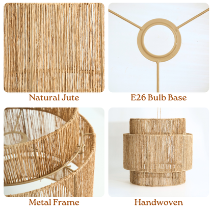 Plug-in Jute Pendant Light