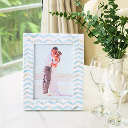 Mother of Pearl Inlay Picture Frame - Chevron