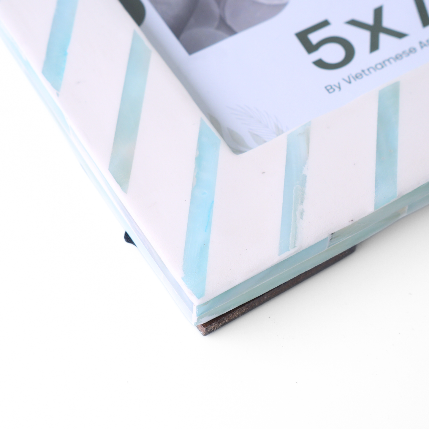 Mother of Pearl Picture Frame - Diagonal Stripes