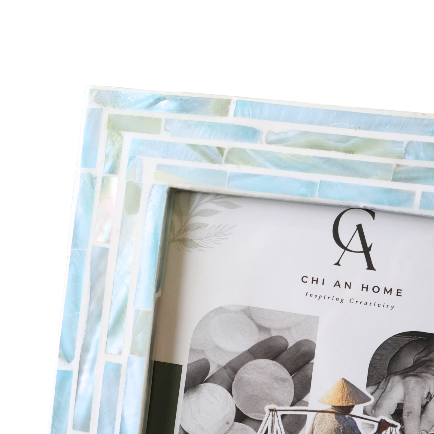 Mother of Pearl Inlay Picture Frame - Vertically Staggered