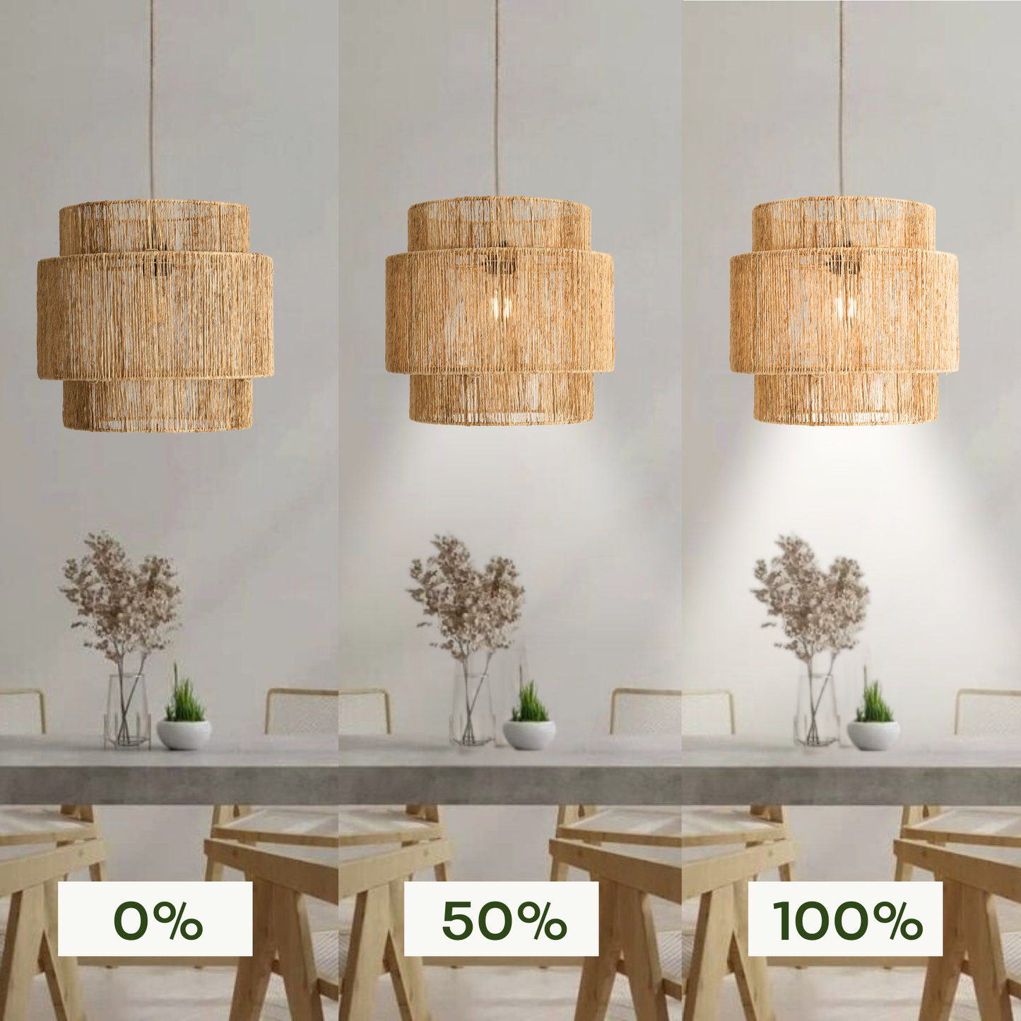 Plug-in Jute Pendant Light