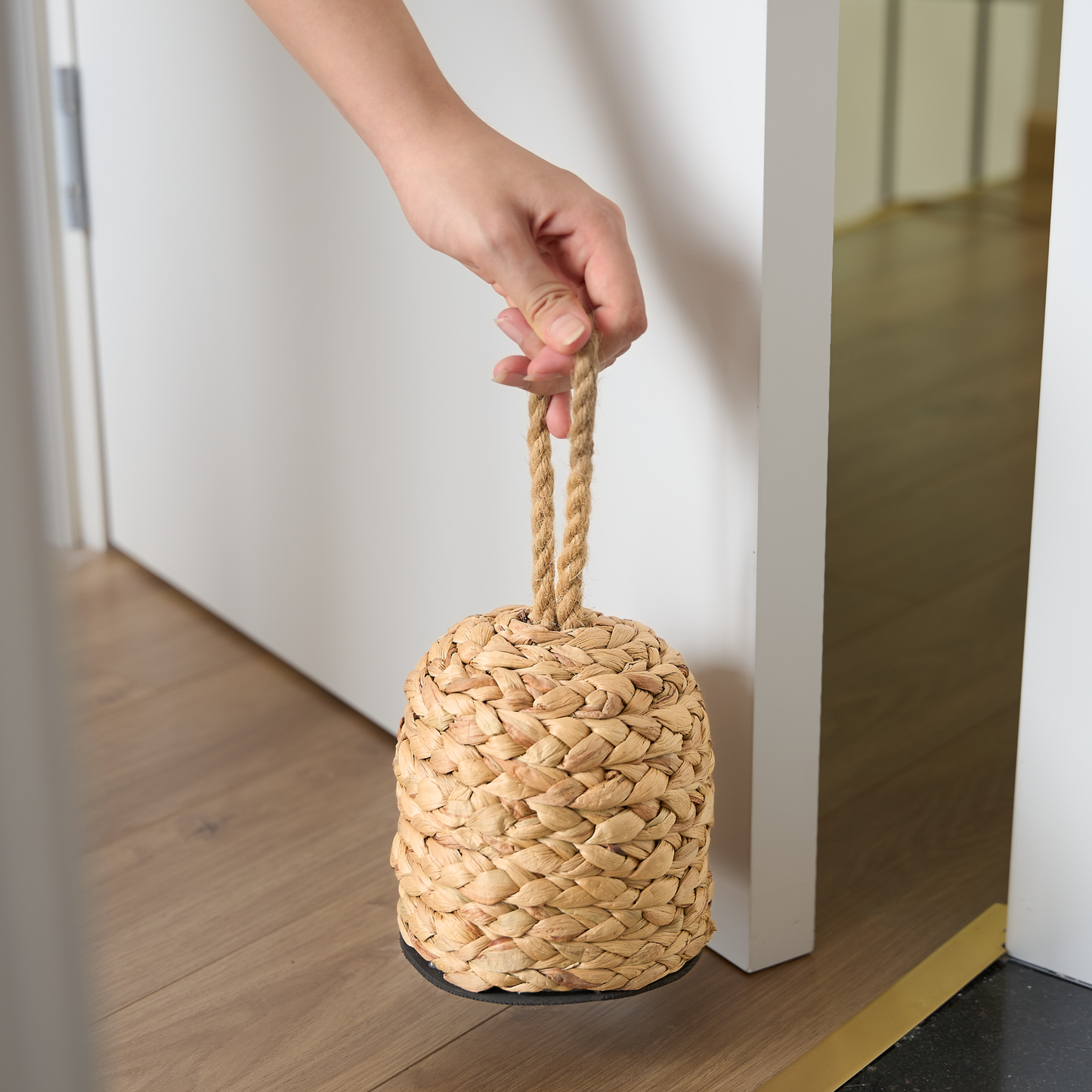 Water Hyacinth Door Stopper with Handle