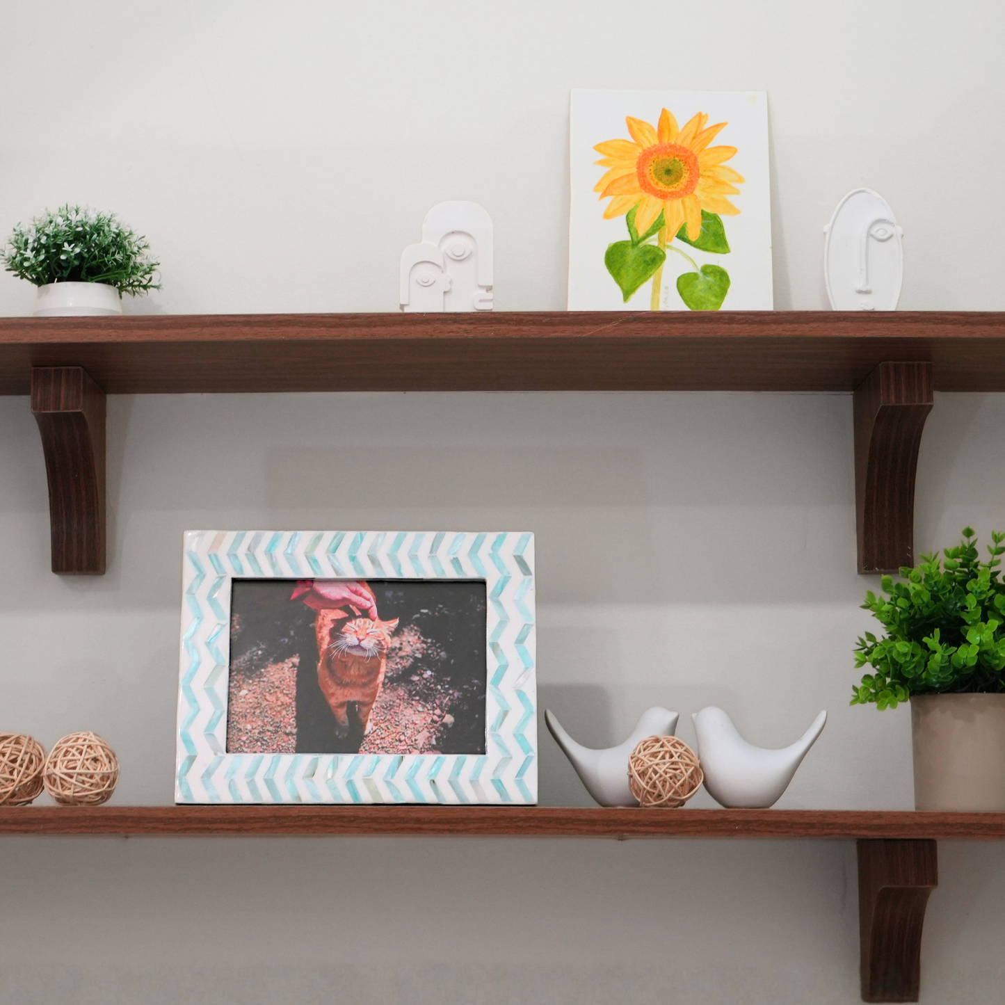 Mother of Pearl Inlay Picture Frame - Chevron