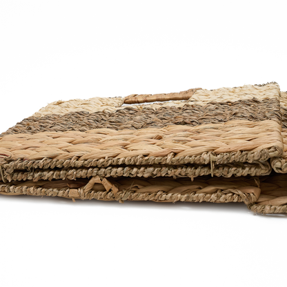 Set of 4 Wicker Cube Storage Baskets