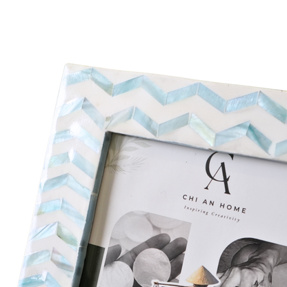 Mother of Pearl Inlay Picture Frame - Chevron