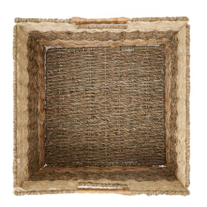 Set of 4 Wicker Cube Storage Baskets