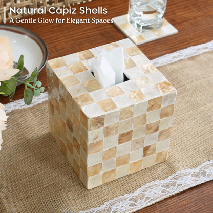 Square Tissue Box Cover (Ivory)
