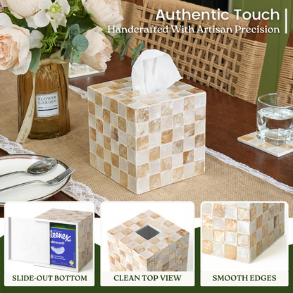 Square Tissue Box Cover (Ivory)