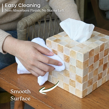 Square Tissue Box Cover (Ivory)