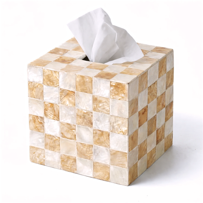 Square Tissue Box Cover (Ivory)