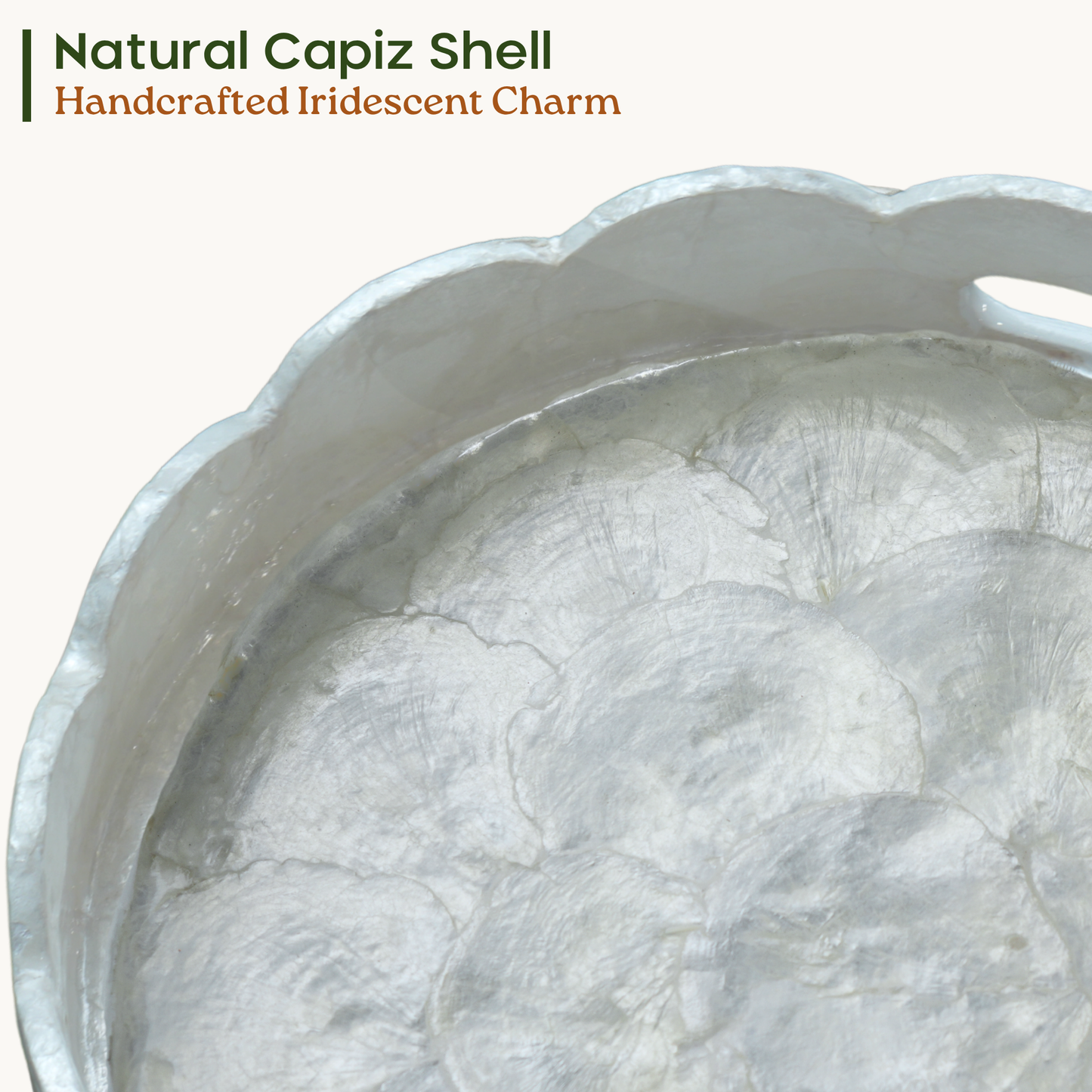 Capiz Scalloped Tray