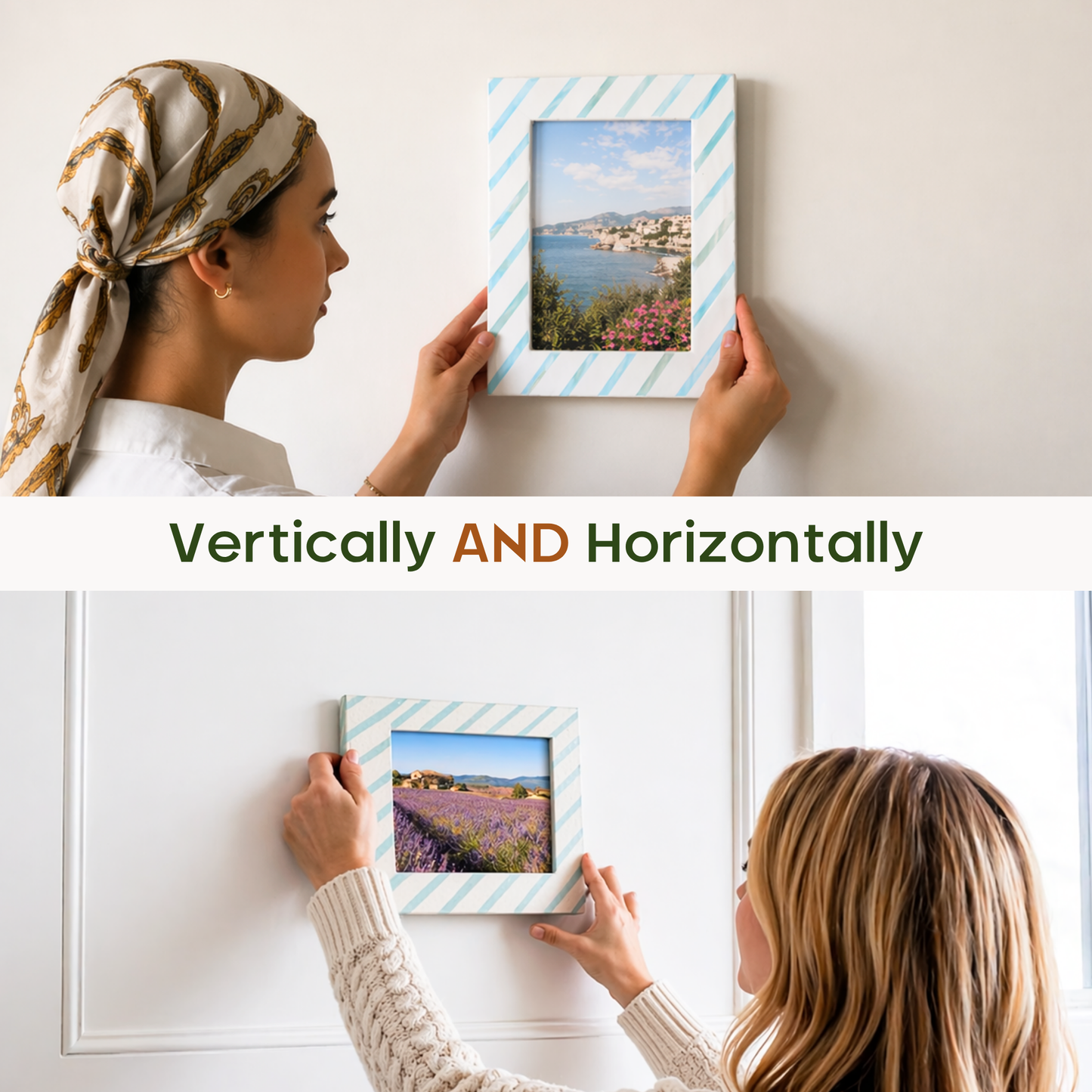 Picture Frame (Diagonal Stripes)