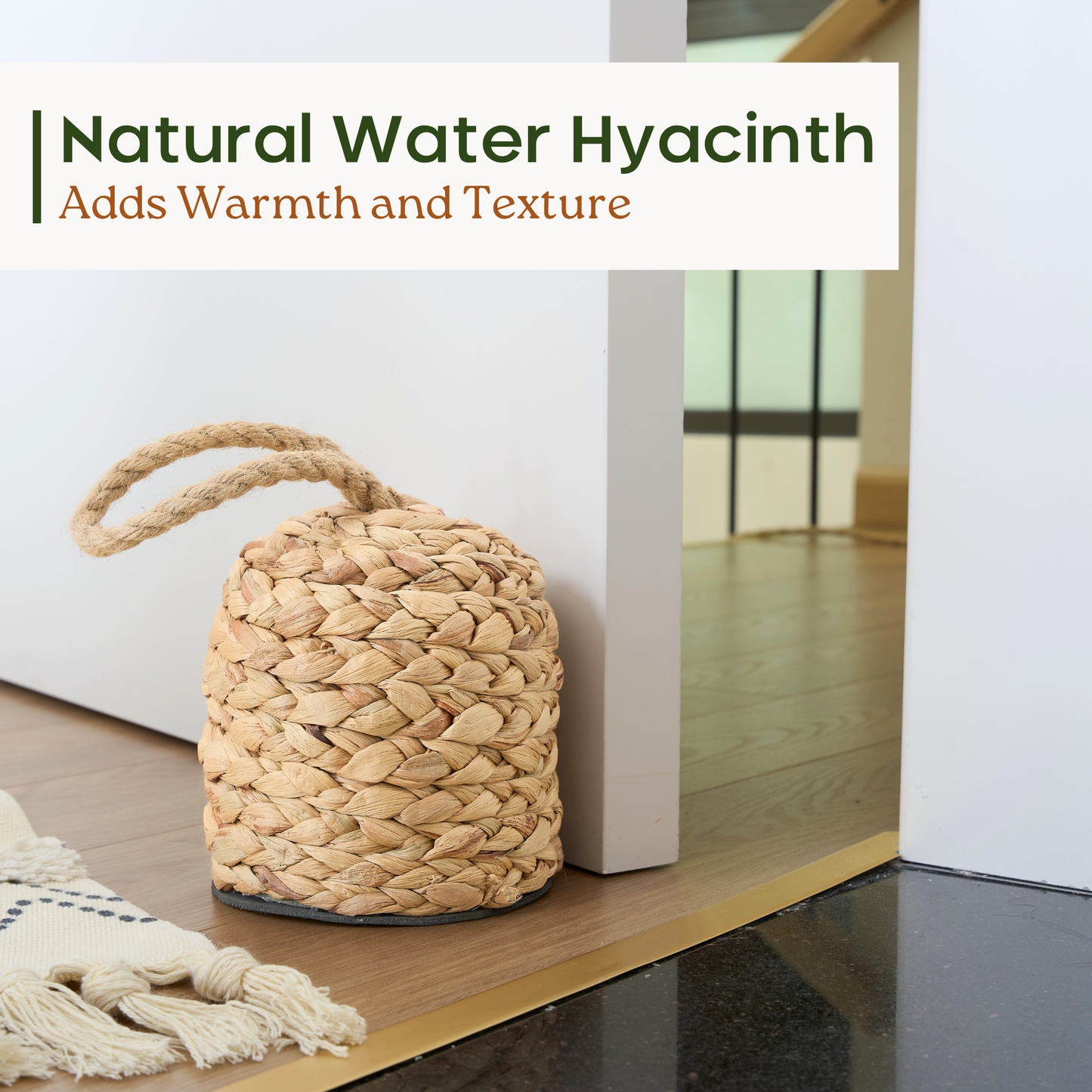 Natural Water Hyacinth Door Stopper