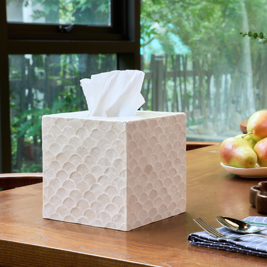 Square Capiz Shell Tissue Box Cover